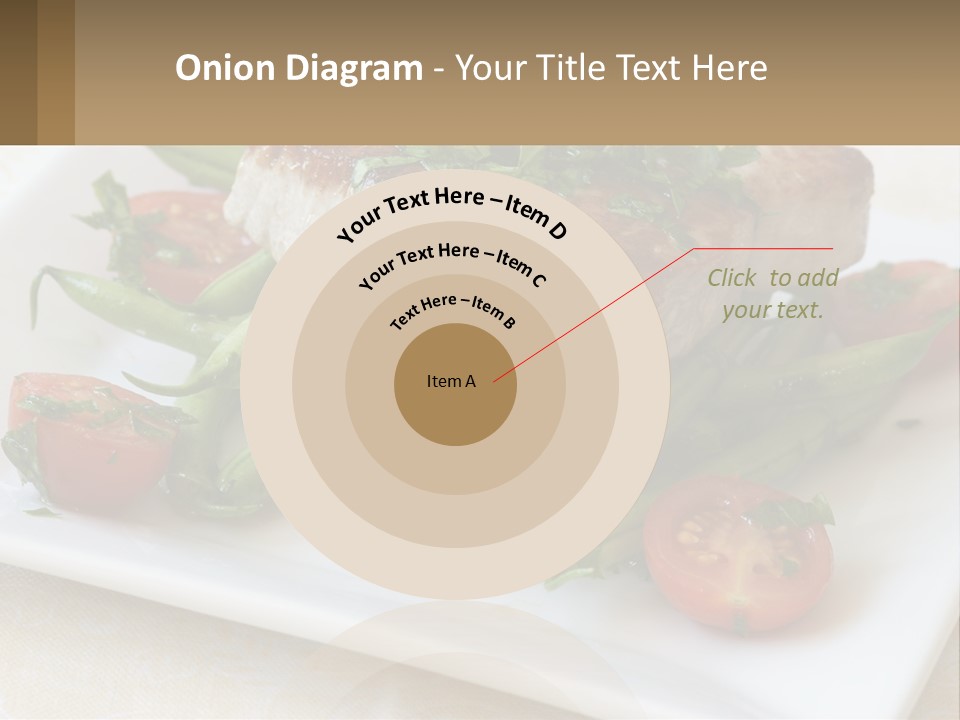 A White Plate Topped With Meat And Veggies PowerPoint Template