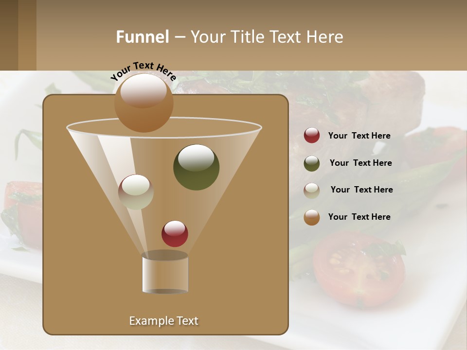 A White Plate Topped With Meat And Veggies PowerPoint Template