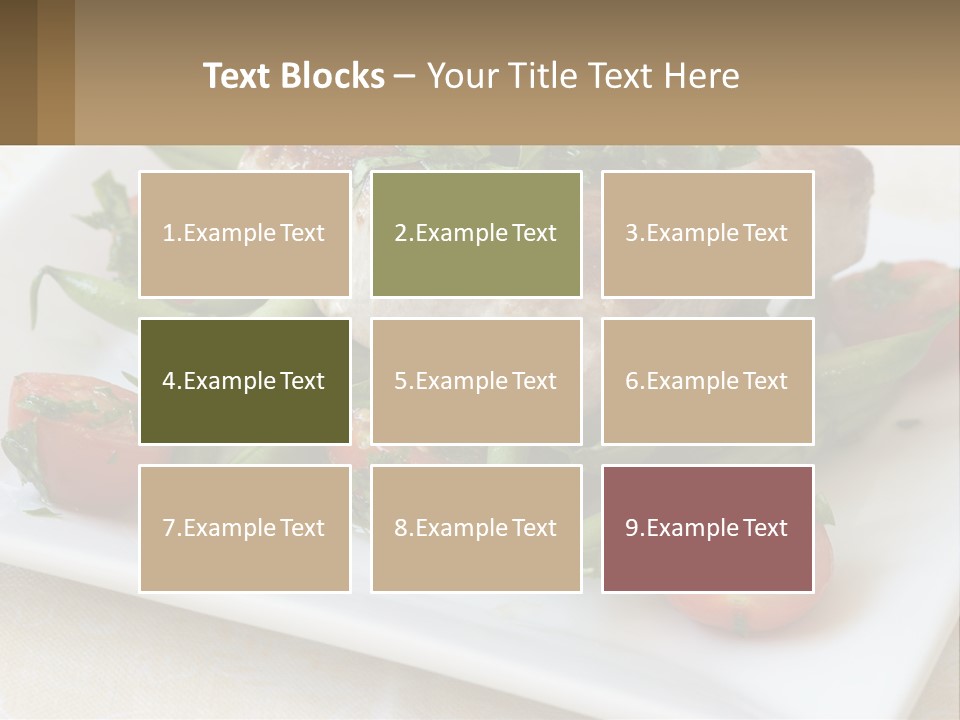 A White Plate Topped With Meat And Veggies PowerPoint Template