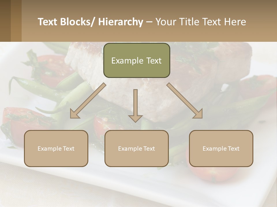 A White Plate Topped With Meat And Veggies PowerPoint Template