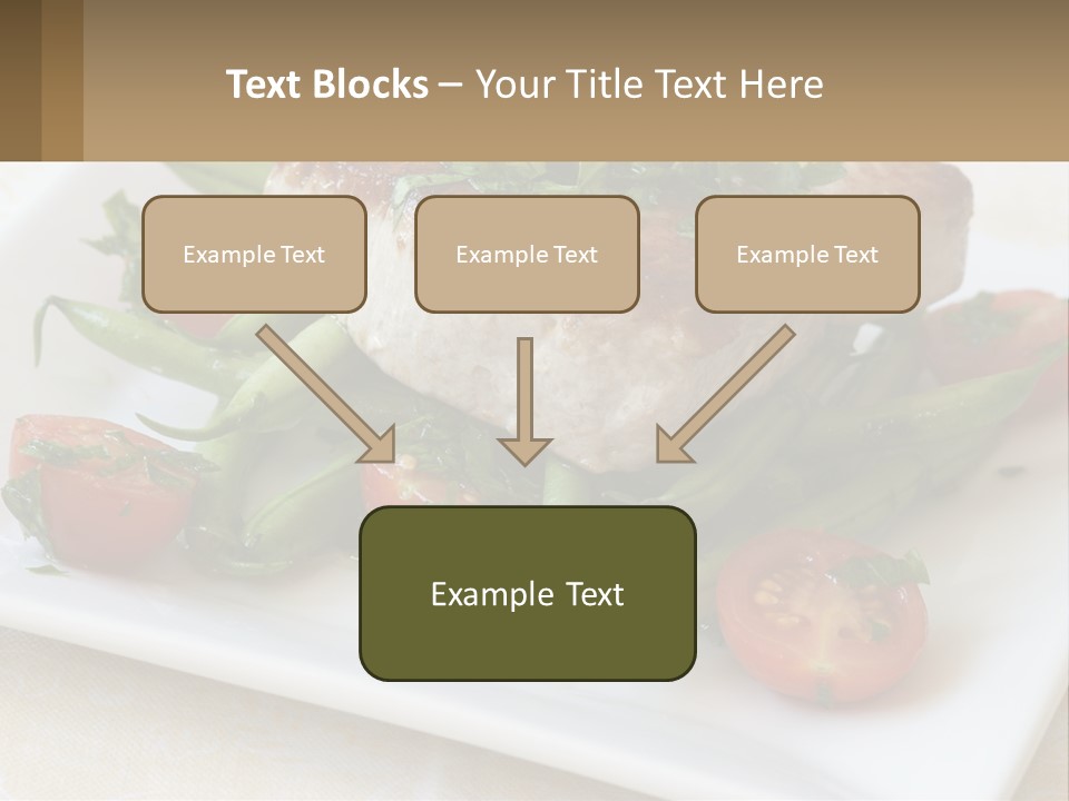 A White Plate Topped With Meat And Veggies PowerPoint Template