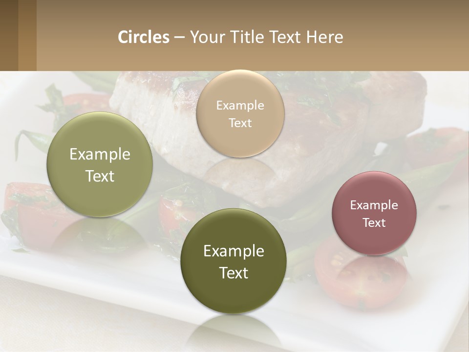 A White Plate Topped With Meat And Veggies PowerPoint Template