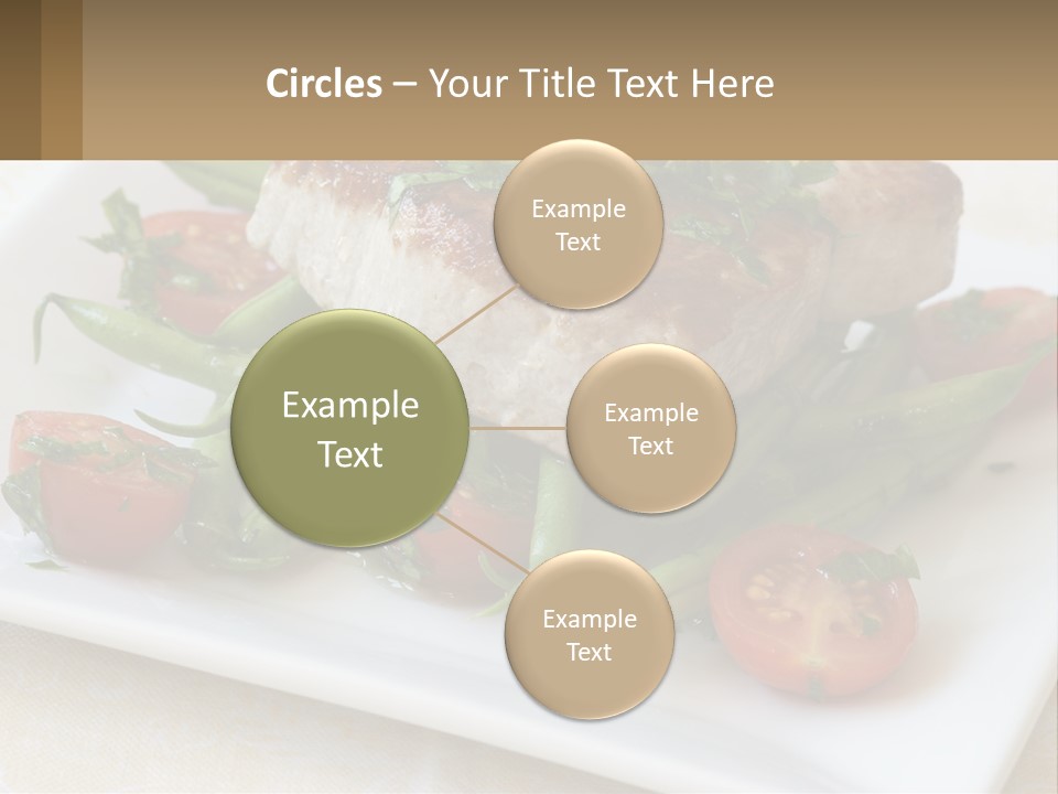 A White Plate Topped With Meat And Veggies PowerPoint Template