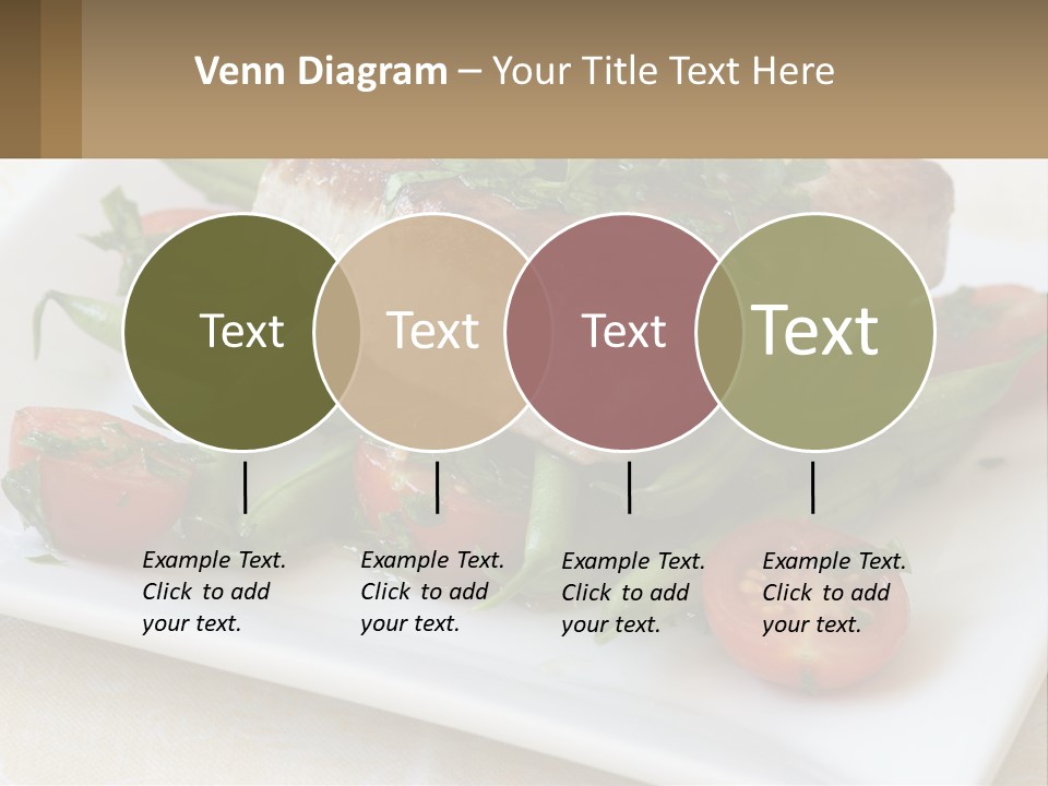 A White Plate Topped With Meat And Veggies PowerPoint Template