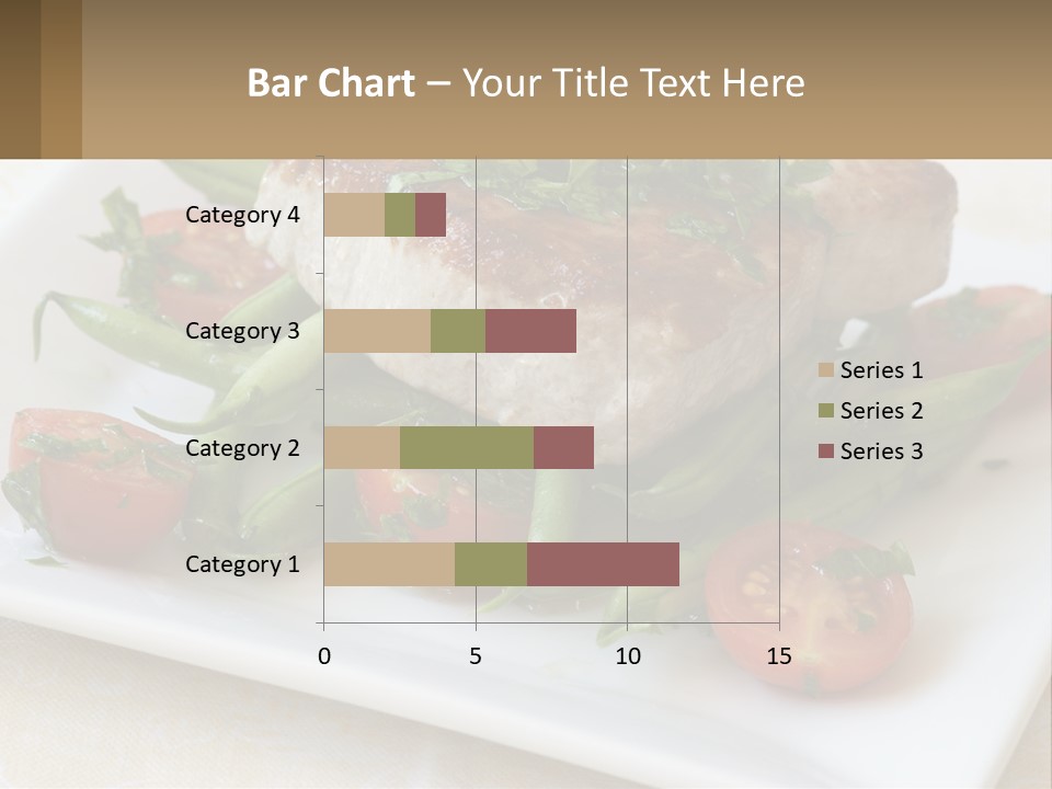 A White Plate Topped With Meat And Veggies PowerPoint Template