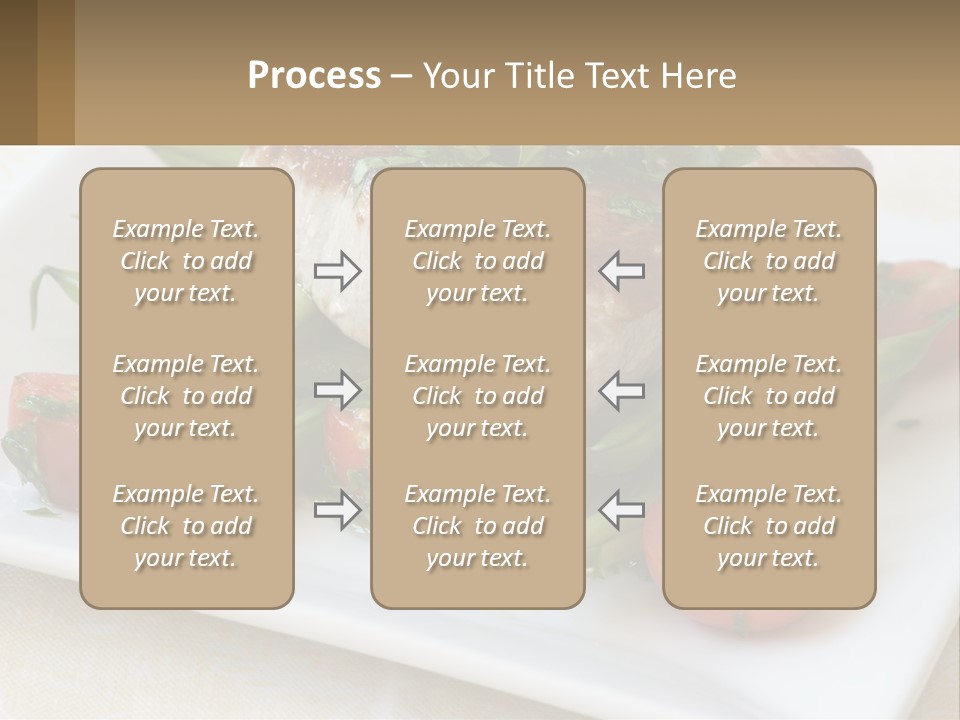 A White Plate Topped With Meat And Veggies PowerPoint Template