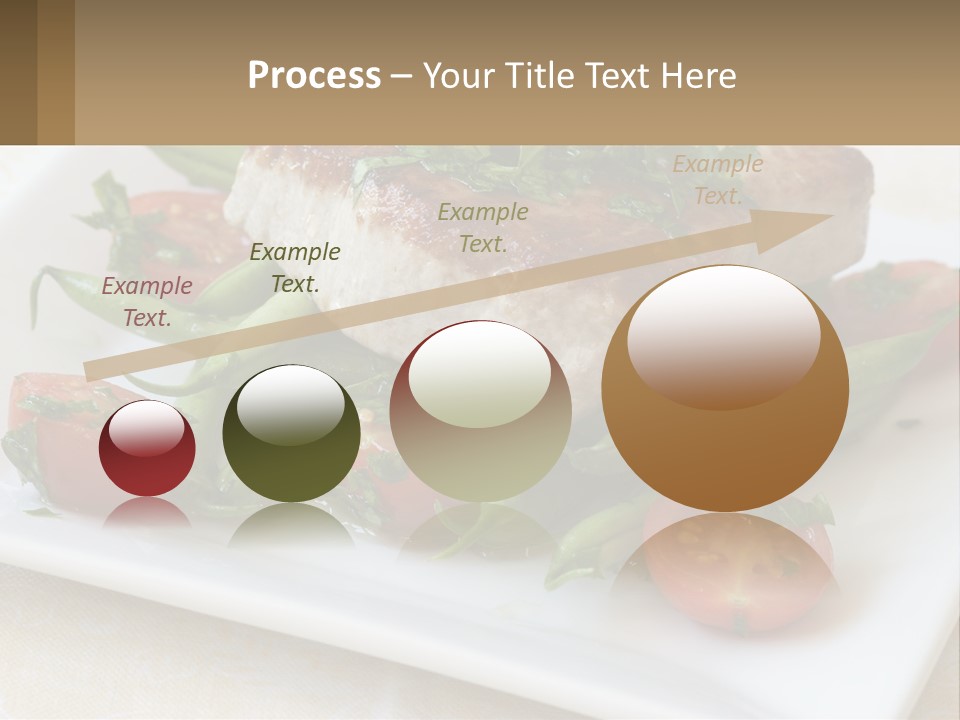 A White Plate Topped With Meat And Veggies PowerPoint Template