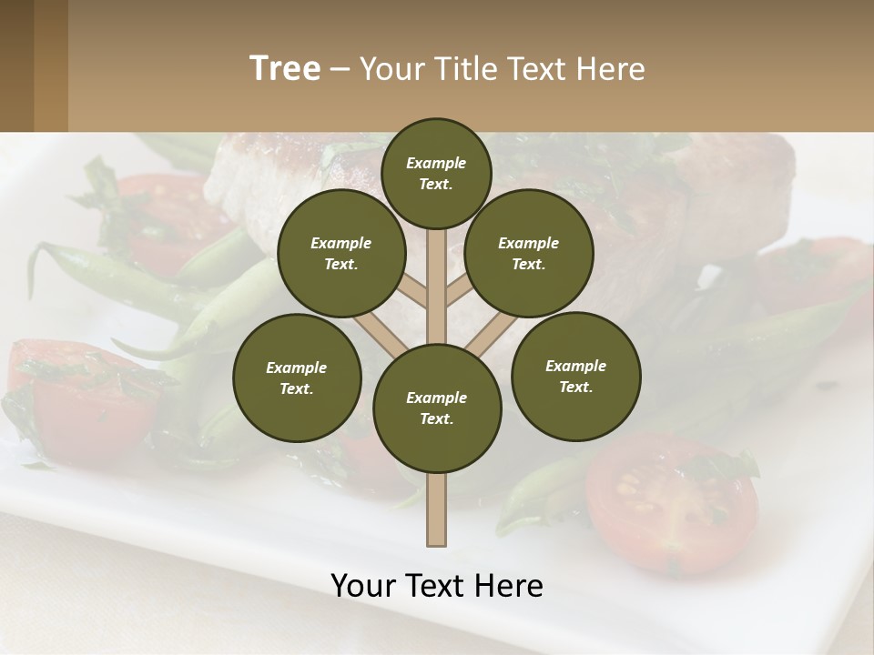 A White Plate Topped With Meat And Veggies PowerPoint Template