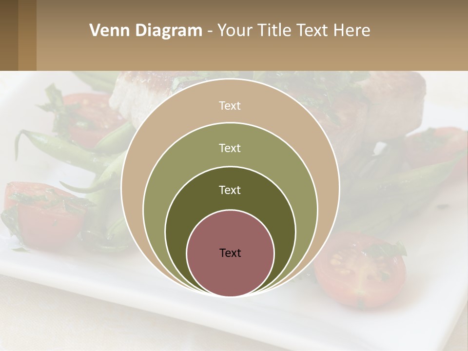 A White Plate Topped With Meat And Veggies PowerPoint Template