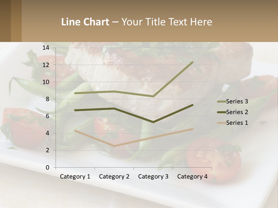 A White Plate Topped With Meat And Veggies PowerPoint Template