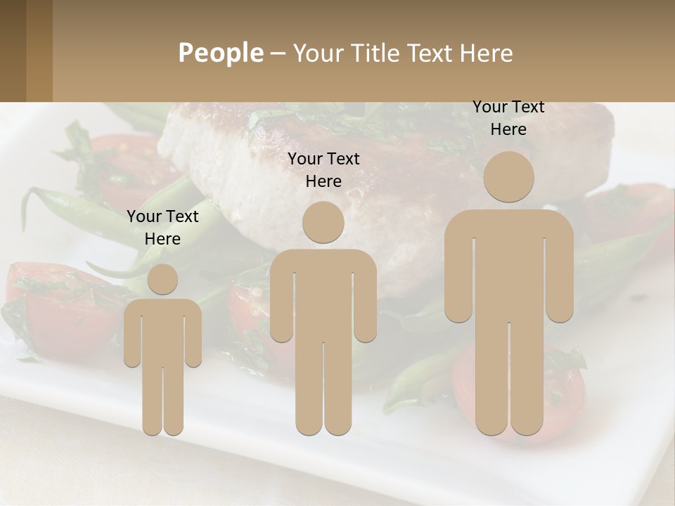 A White Plate Topped With Meat And Veggies PowerPoint Template