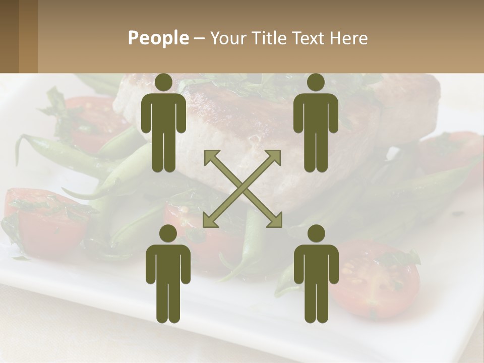 A White Plate Topped With Meat And Veggies PowerPoint Template