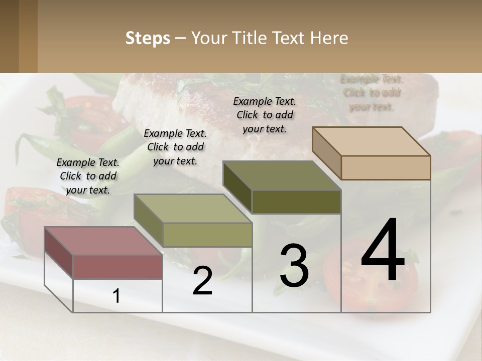 A White Plate Topped With Meat And Veggies PowerPoint Template