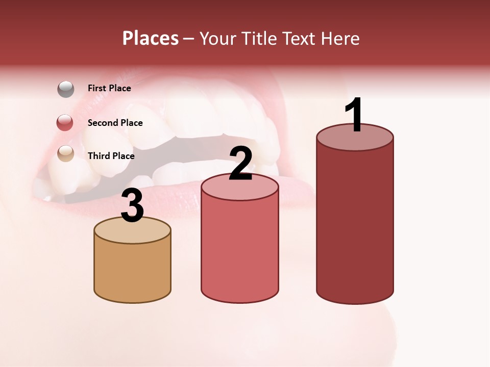 A Woman's Mouth With White Teeth Powerpoint Presentation PowerPoint Template