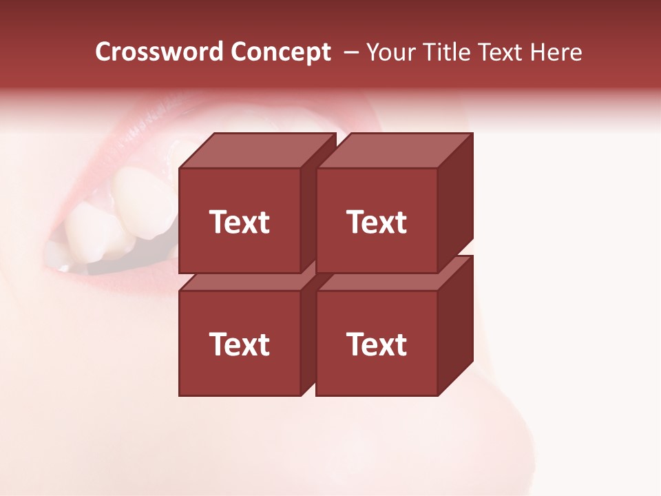 A Woman's Mouth With White Teeth Powerpoint Presentation PowerPoint Template