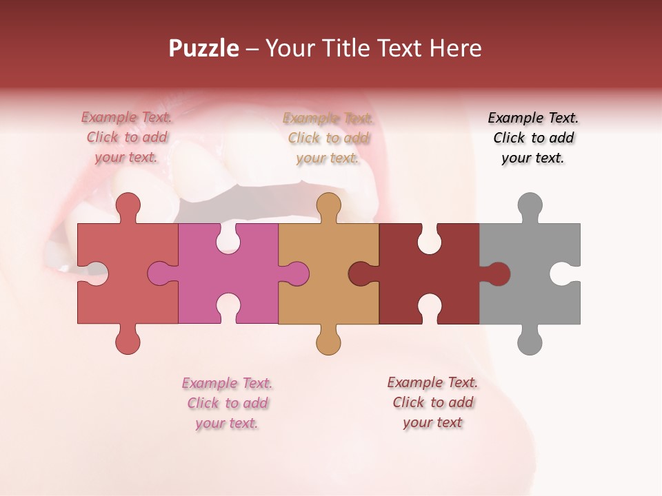 A Woman's Mouth With White Teeth Powerpoint Presentation PowerPoint Template