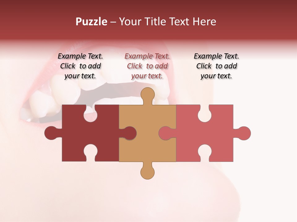 A Woman's Mouth With White Teeth Powerpoint Presentation PowerPoint Template