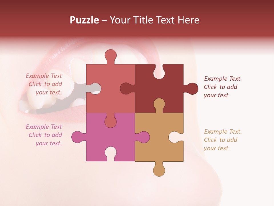 A Woman's Mouth With White Teeth Powerpoint Presentation PowerPoint Template