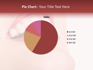 A Woman's Mouth With White Teeth Powerpoint Presentation PowerPoint Template