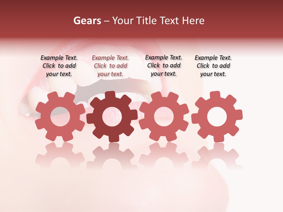 A Woman's Mouth With White Teeth Powerpoint Presentation PowerPoint Template