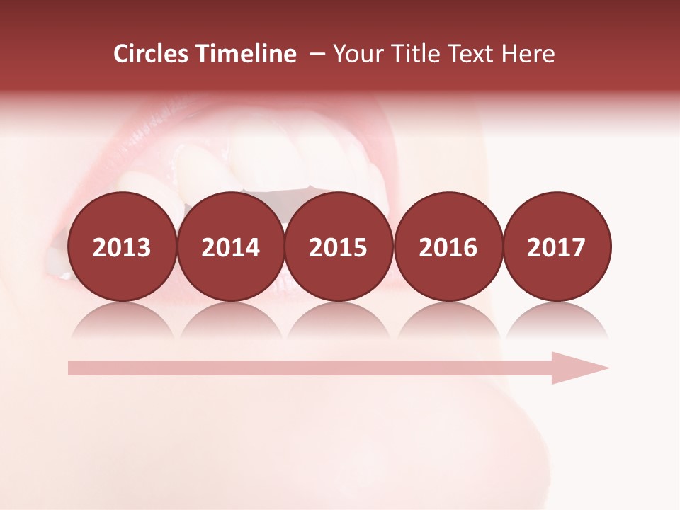 A Woman's Mouth With White Teeth Powerpoint Presentation PowerPoint Template