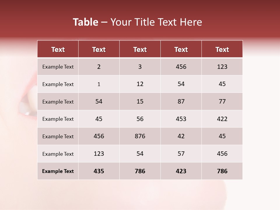 A Woman's Mouth With White Teeth Powerpoint Presentation PowerPoint Template