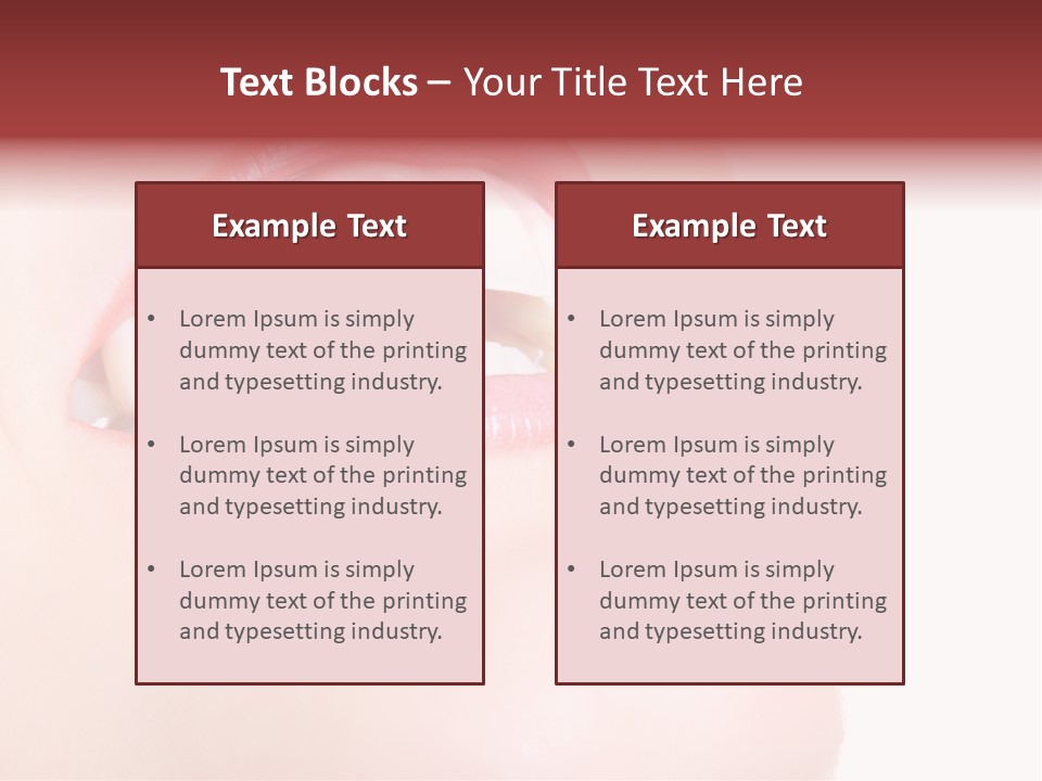 A Woman's Mouth With White Teeth Powerpoint Presentation PowerPoint Template