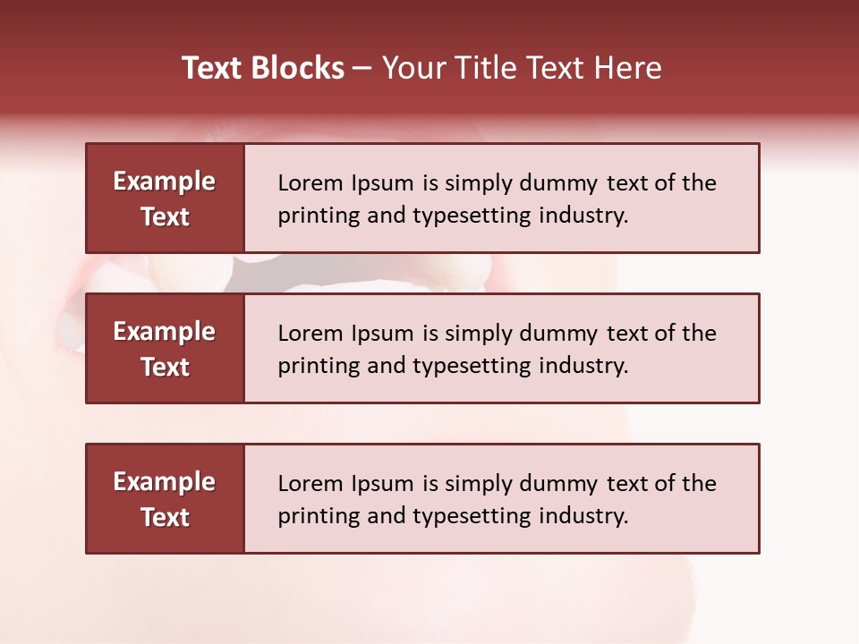 A Woman's Mouth With White Teeth Powerpoint Presentation PowerPoint Template