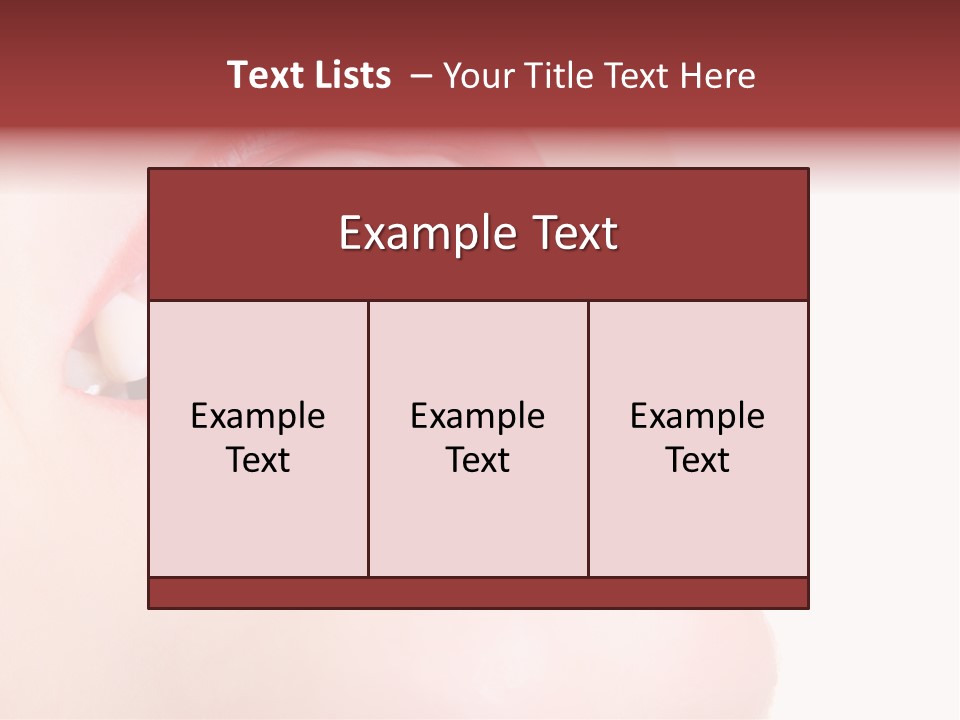 A Woman's Mouth With White Teeth Powerpoint Presentation PowerPoint Template