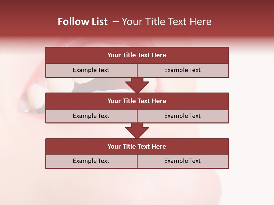 A Woman's Mouth With White Teeth Powerpoint Presentation PowerPoint Template