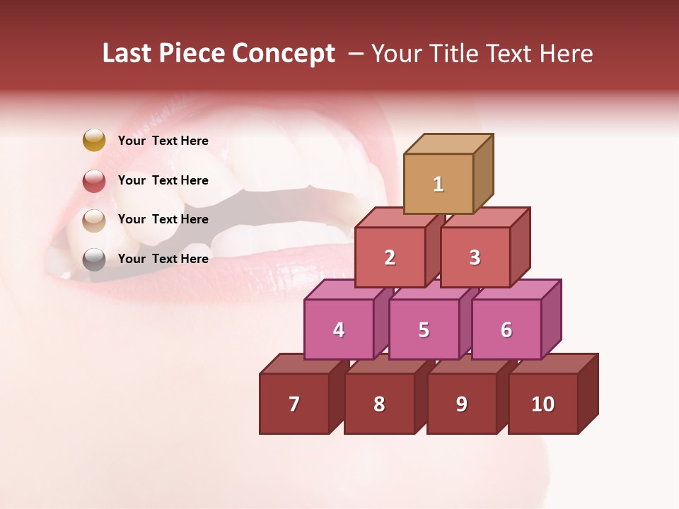 A Woman's Mouth With White Teeth Powerpoint Presentation PowerPoint Template