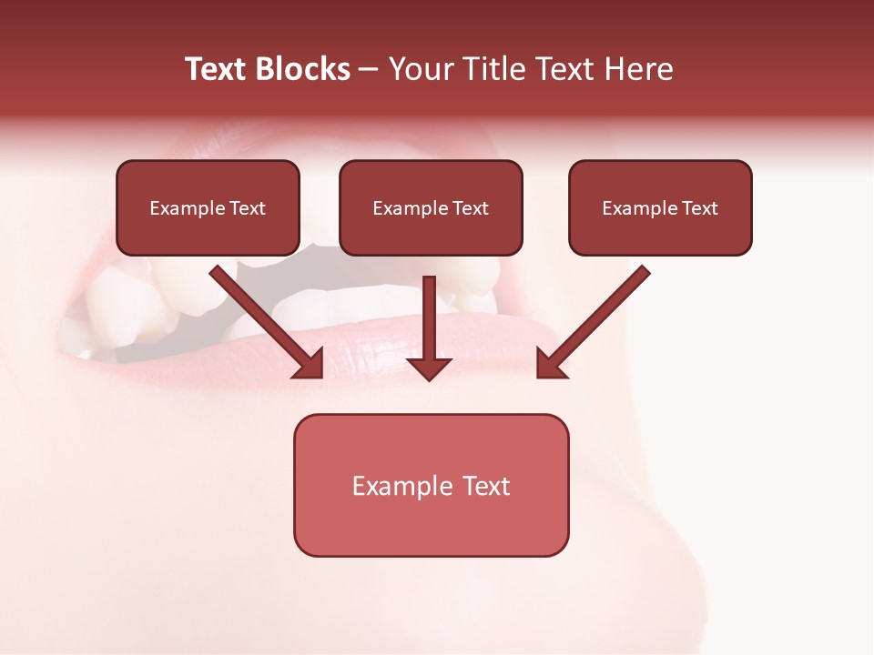 A Woman's Mouth With White Teeth Powerpoint Presentation PowerPoint Template
