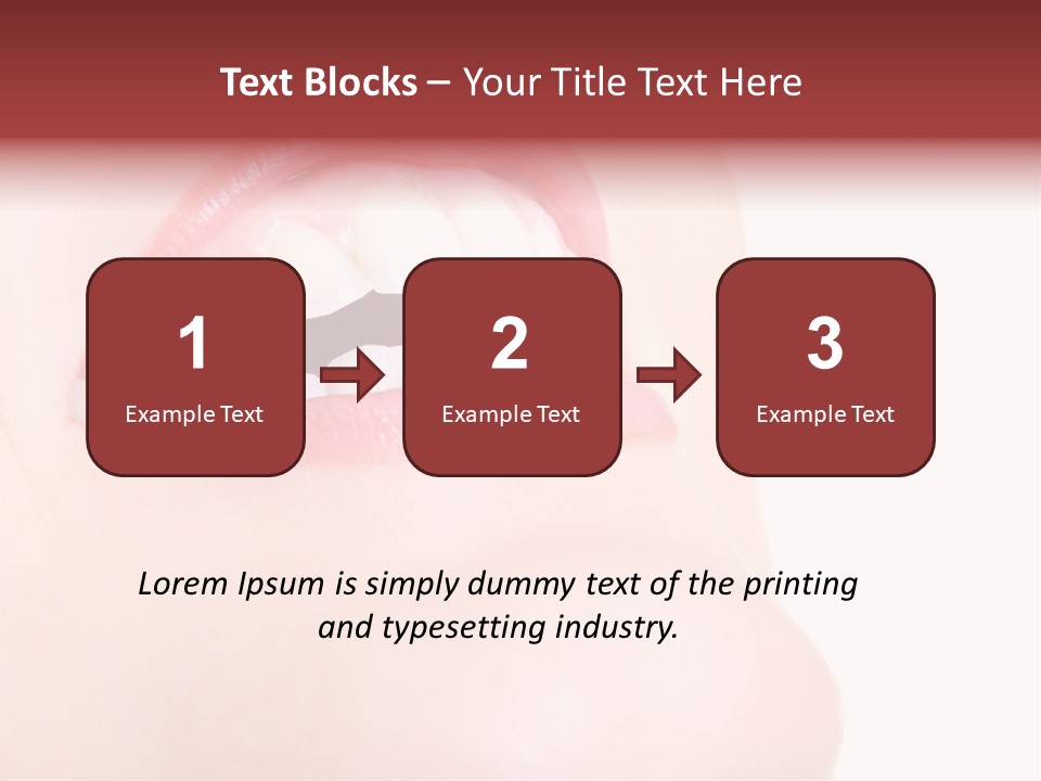 A Woman's Mouth With White Teeth Powerpoint Presentation PowerPoint Template