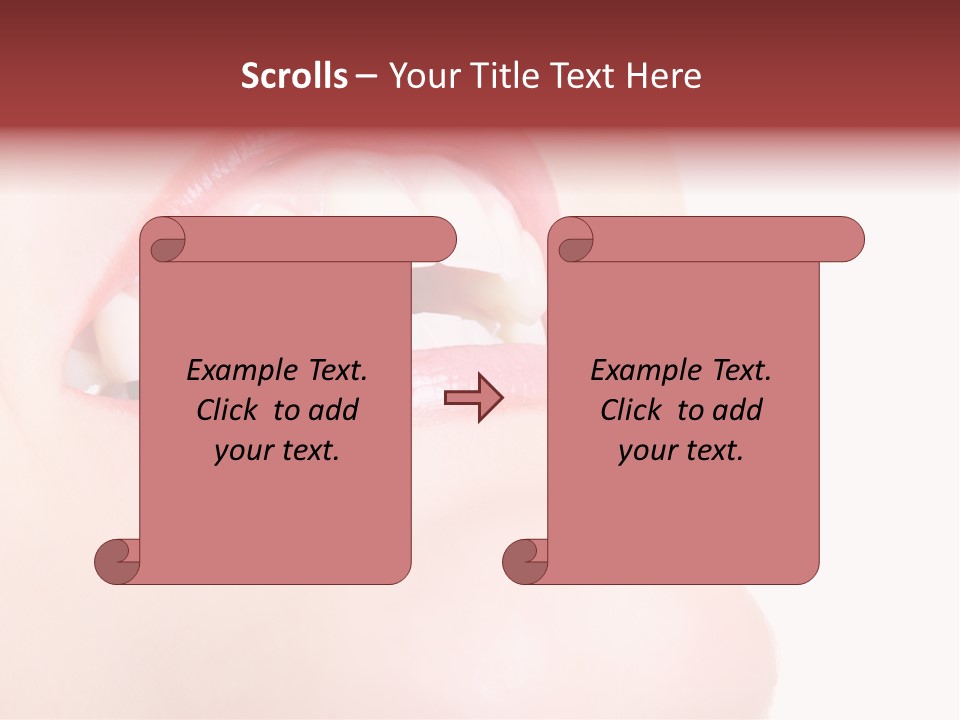 A Woman's Mouth With White Teeth Powerpoint Presentation PowerPoint Template