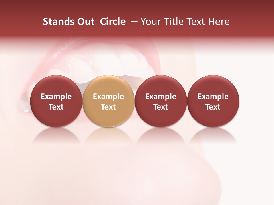 A Woman's Mouth With White Teeth Powerpoint Presentation PowerPoint Template