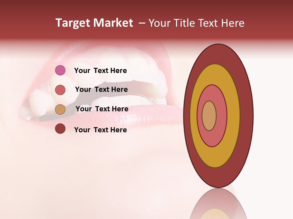 A Woman's Mouth With White Teeth Powerpoint Presentation PowerPoint Template
