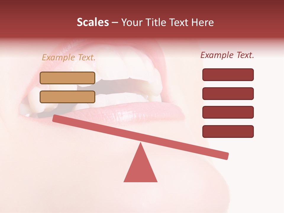 A Woman's Mouth With White Teeth Powerpoint Presentation PowerPoint Template