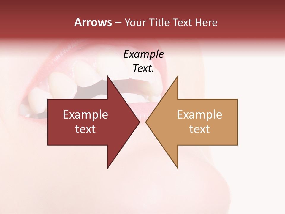 A Woman's Mouth With White Teeth Powerpoint Presentation PowerPoint Template