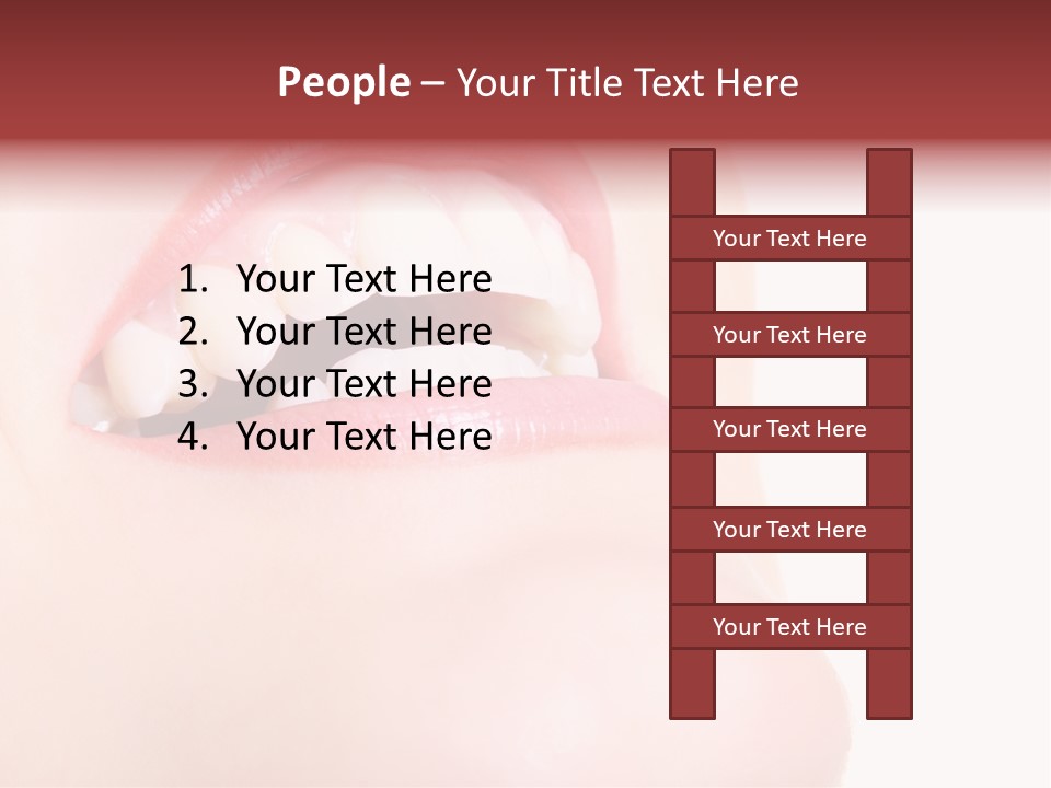 A Woman's Mouth With White Teeth Powerpoint Presentation PowerPoint Template