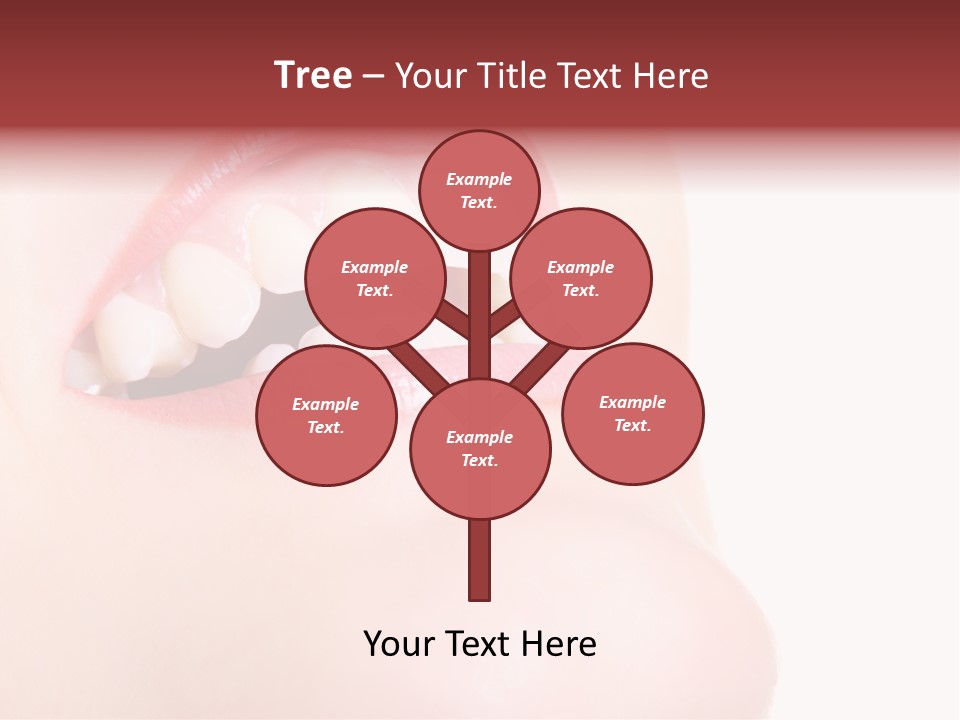A Woman's Mouth With White Teeth Powerpoint Presentation PowerPoint Template