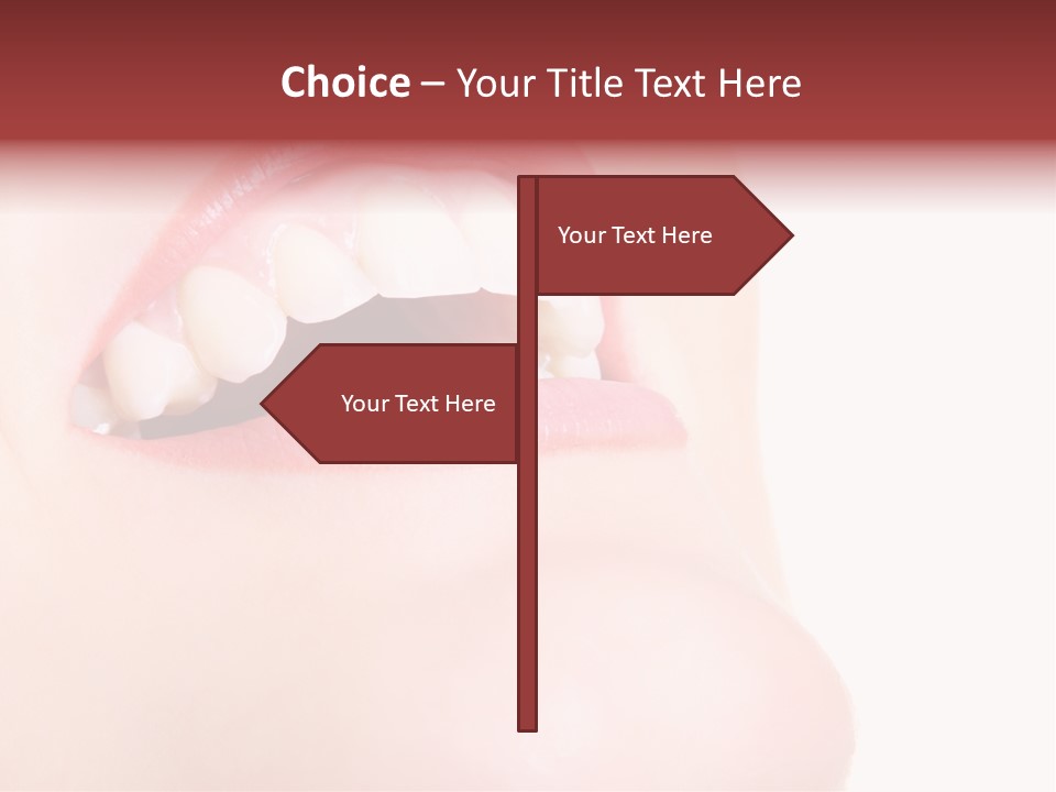 A Woman's Mouth With White Teeth Powerpoint Presentation PowerPoint Template