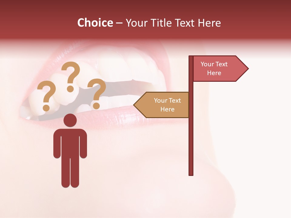 A Woman's Mouth With White Teeth Powerpoint Presentation PowerPoint Template