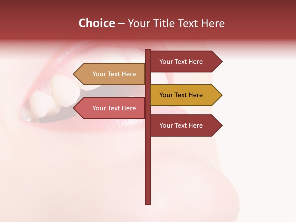 A Woman's Mouth With White Teeth Powerpoint Presentation PowerPoint Template