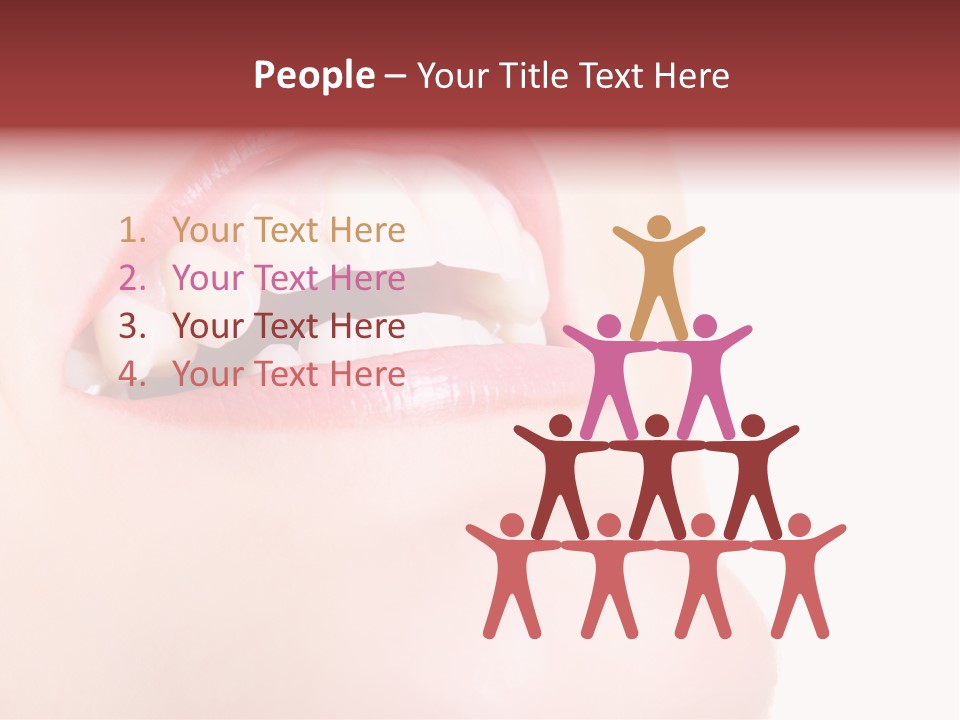 A Woman's Mouth With White Teeth Powerpoint Presentation PowerPoint Template