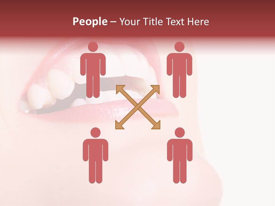 A Woman's Mouth With White Teeth Powerpoint Presentation PowerPoint Template