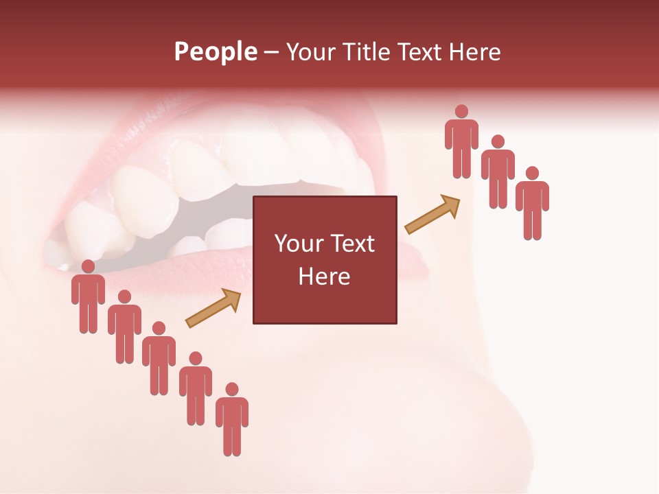 A Woman's Mouth With White Teeth Powerpoint Presentation PowerPoint Template