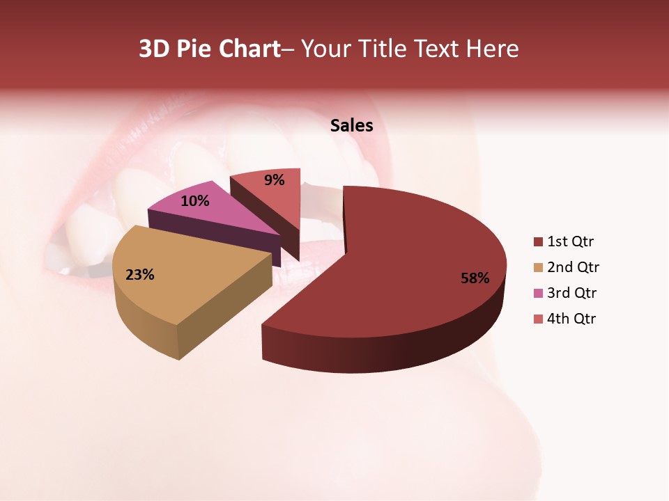 A Woman's Mouth With White Teeth Powerpoint Presentation PowerPoint Template