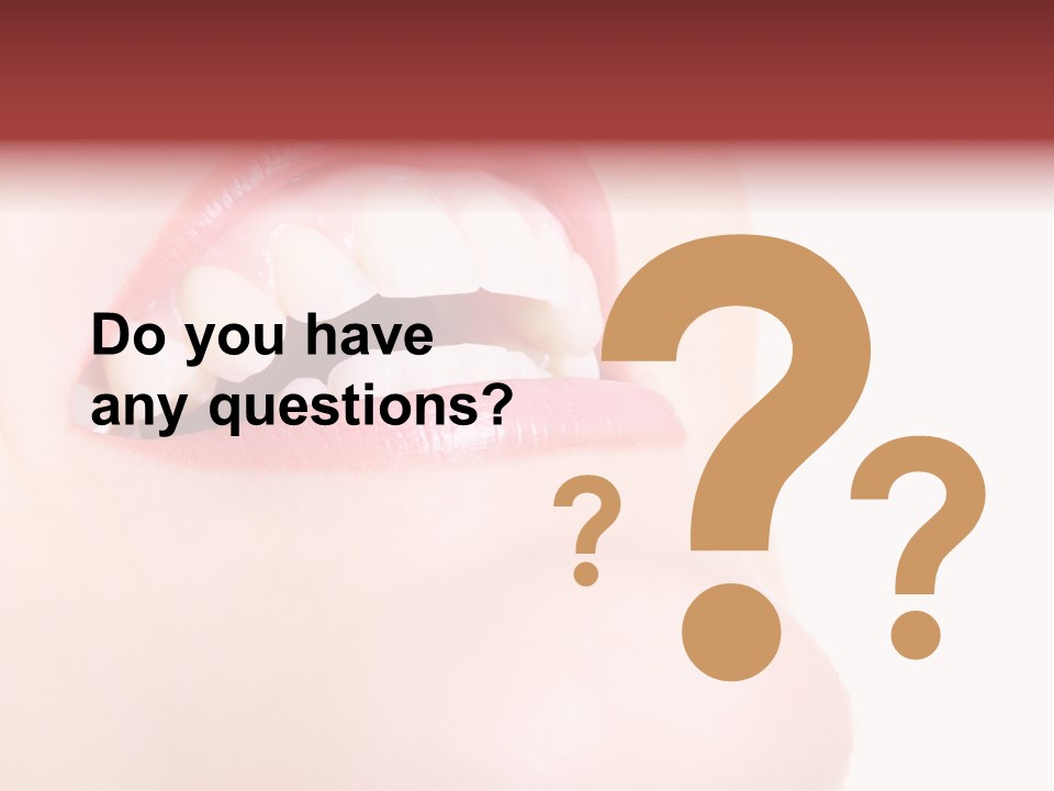 A Woman's Mouth With White Teeth Powerpoint Presentation PowerPoint Template