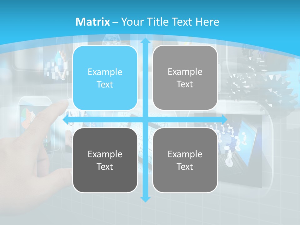 A Person Touching A Screen With A Finger PowerPoint Template