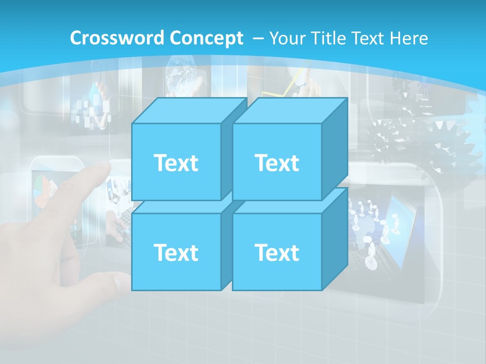 A Person Touching A Screen With A Finger PowerPoint Template